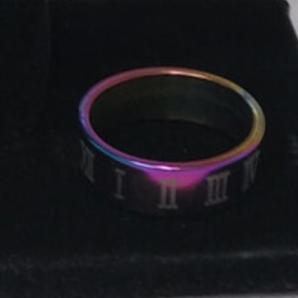 Other - Unisex New Roman numeral Rainbow ring size 12 1/2